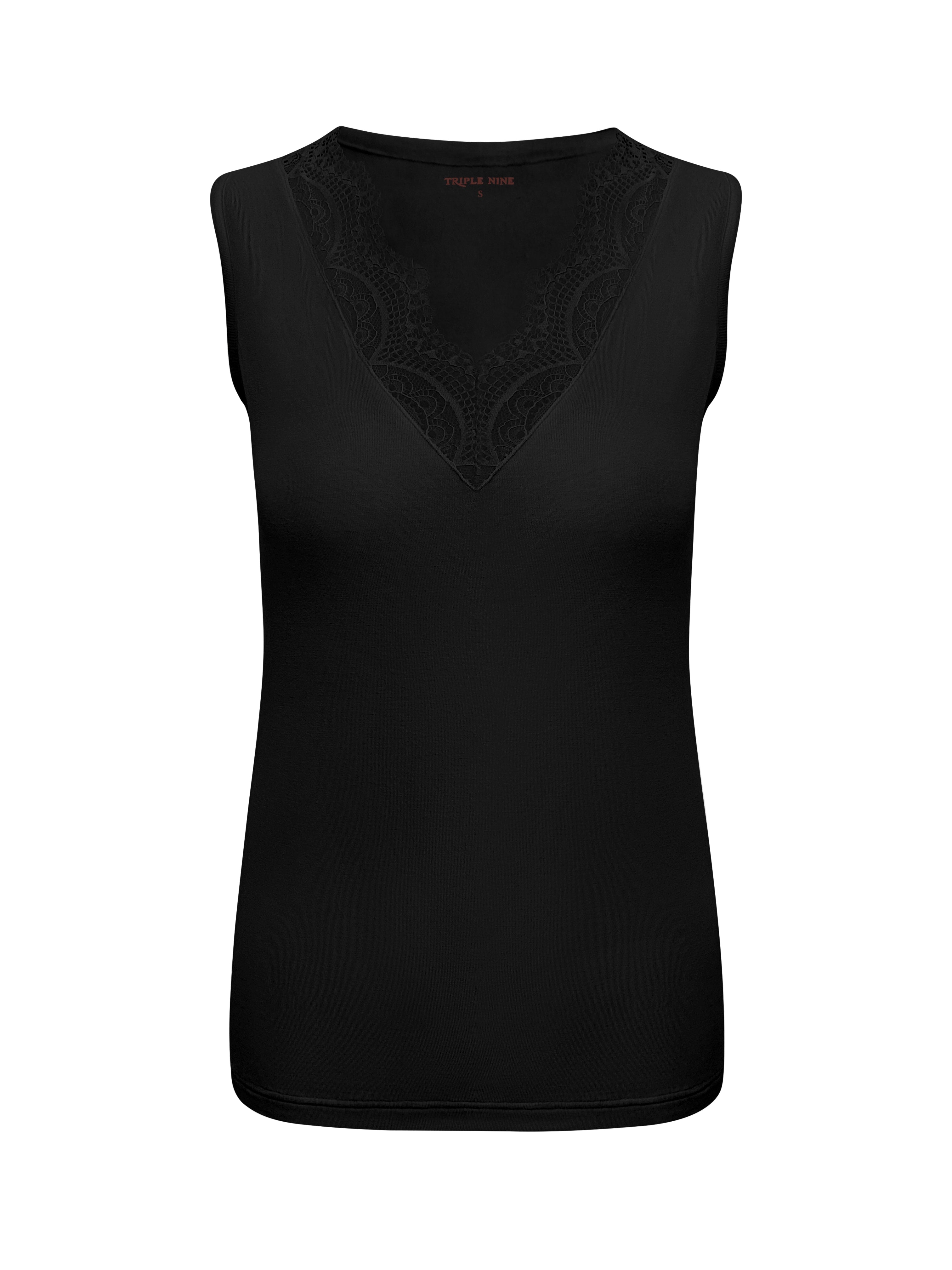Triple Nine - Cashmere Top Sisi Zwart - 9005 top - Est Voilà