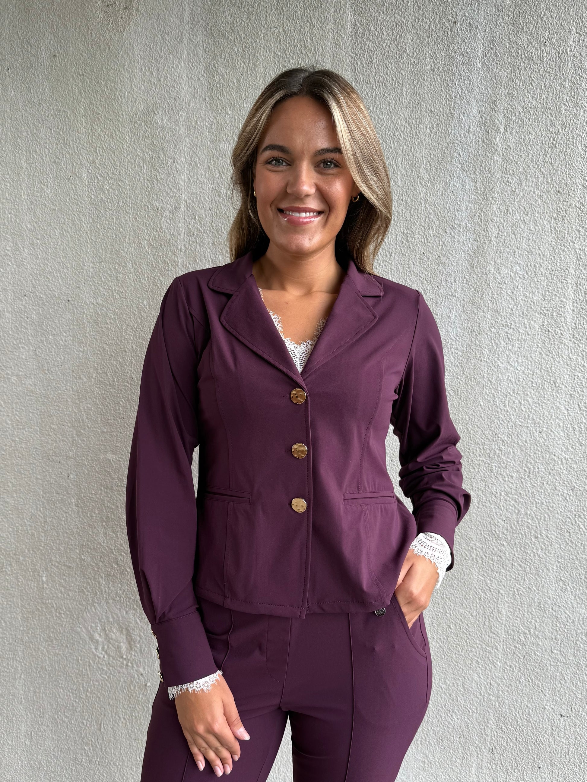 Travel Blazer Amelie Aubergine - 3904