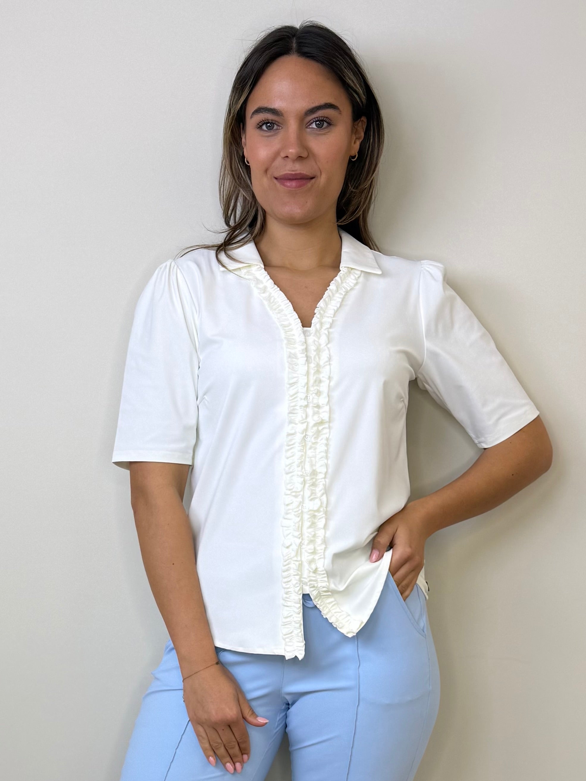 Triple Nine - Travel Blouse Camille Wit - 5931 Blouse - Est Voilà