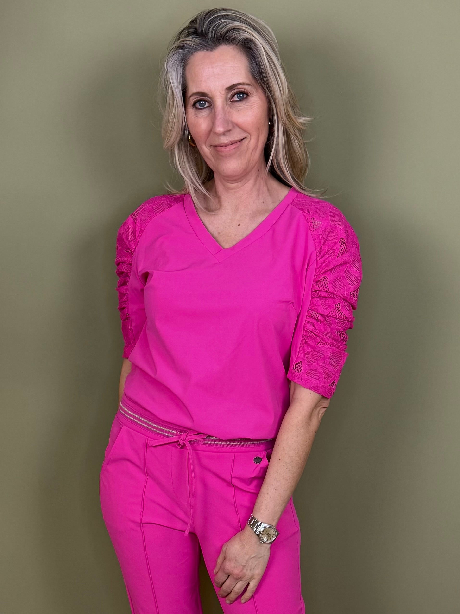 Triple Nine - Travel Top Ruth Fuchsia - 6949 top - Est Voilà