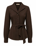 Triple Nine - Travel Blouse Charlot Donkerbruin - 5949 - Peet kleding