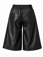 Bermuda Carol PU Zwart Broek - Est Voilà