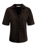 Triple Nine - Travel Blouse Camille Donkerbruin - 5931 Blouse - Est Voilà