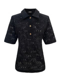 Triple Nine - Travel Top Merel Zwart - 6948 top - Est Voilà