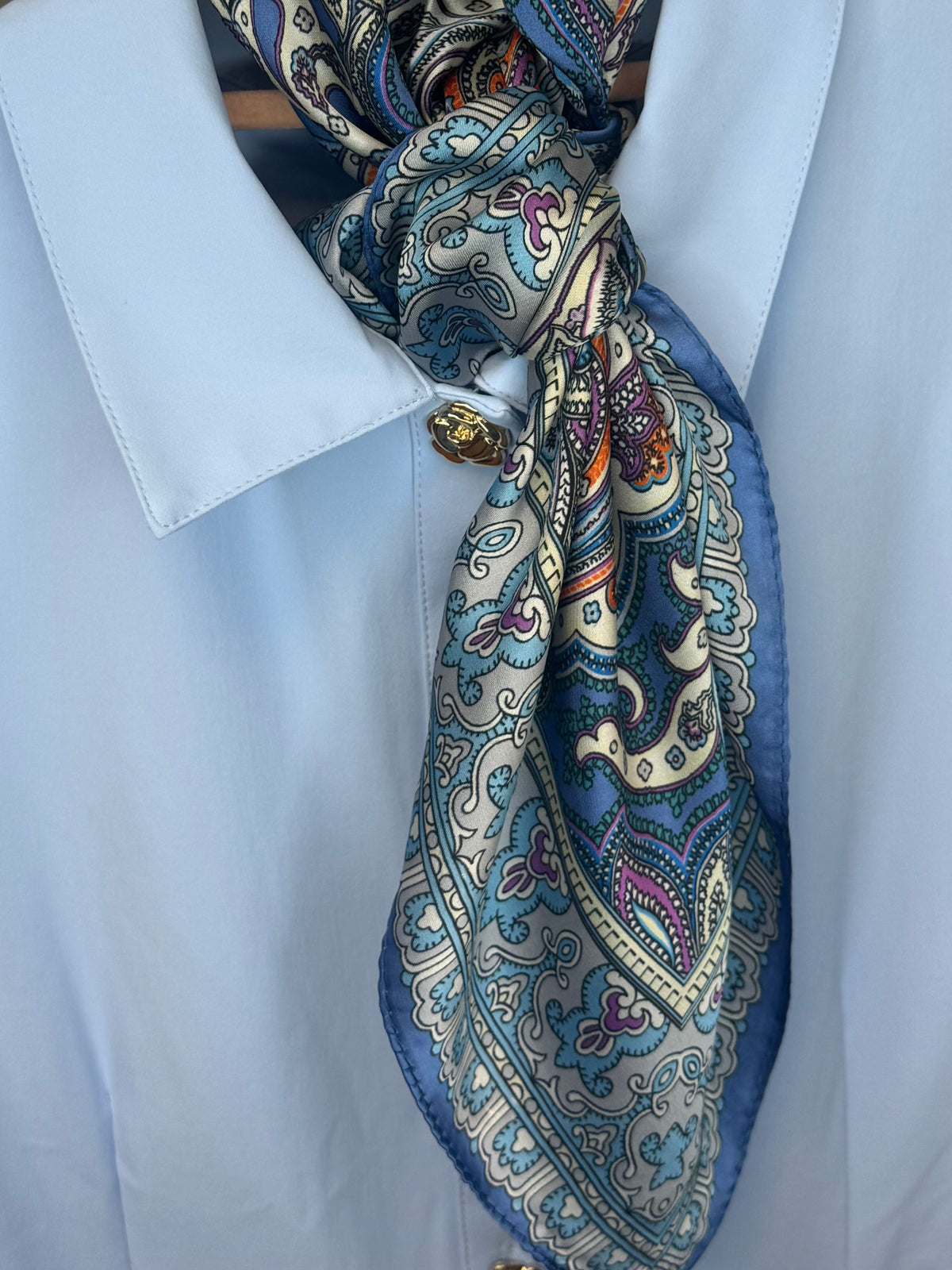 Est Voilà - Sjaal Paisley Jeansblauw Tassen - Est Voilà