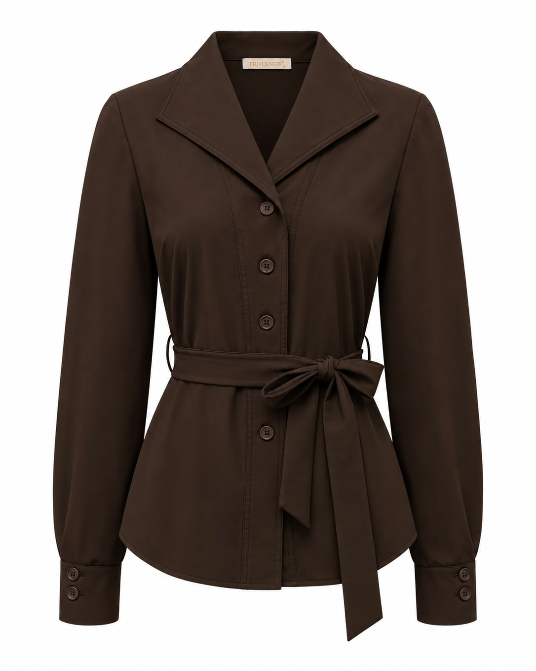 Triple Nine - Travel Blouse Charlot Donkerbruin - 5949 Blouse - Est Voilà