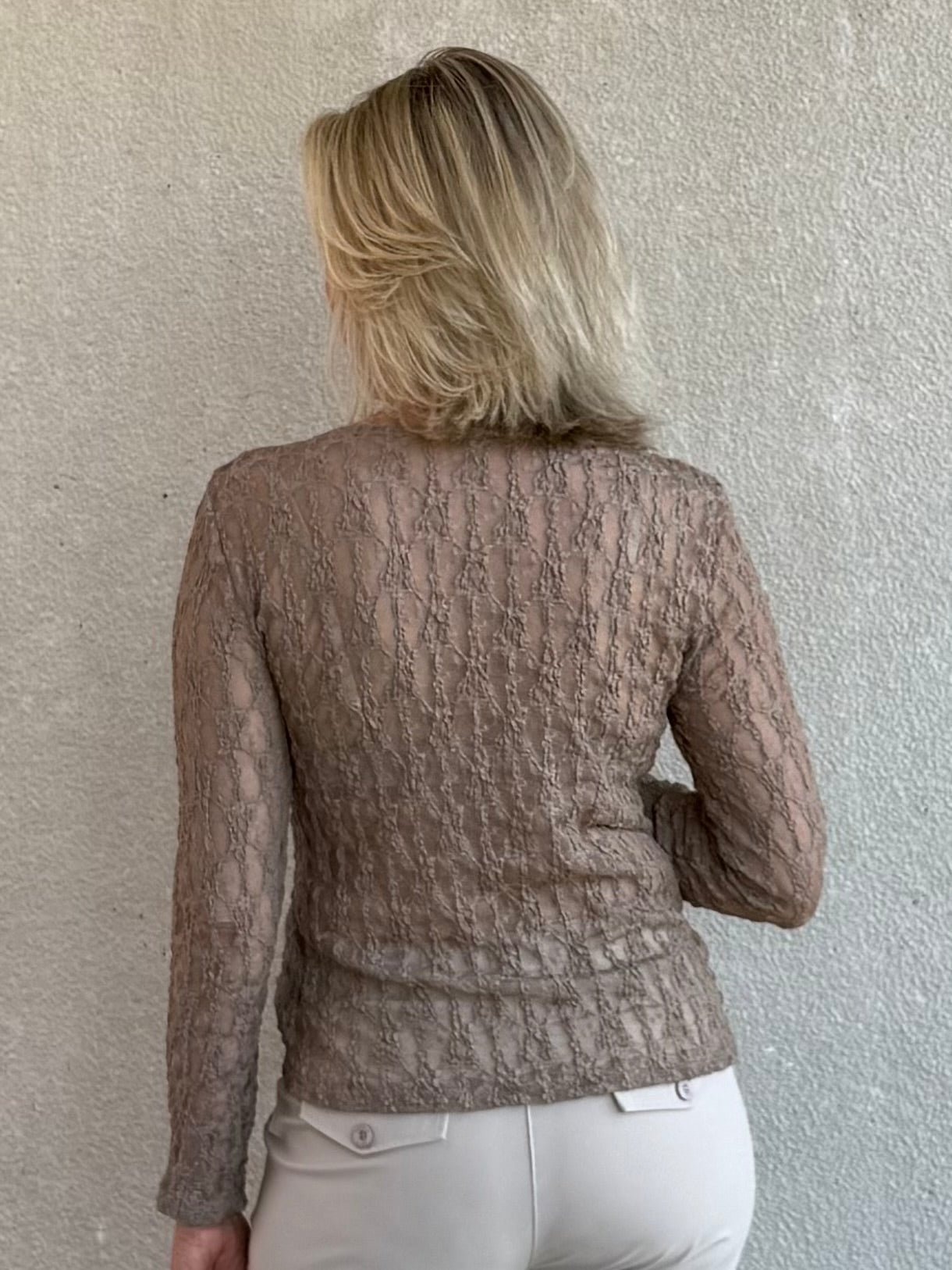 Triple Nine - Kanten Top Lucy Taupe Top - Est Voilà