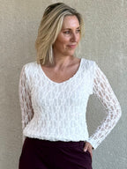 Triple Nine - Kanten Top Lucy Wit Top - Est Voilà