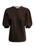 Triple Nine - Travel Blouse Juliette Donkerbruin - 5935 Blouse - Est Voilà