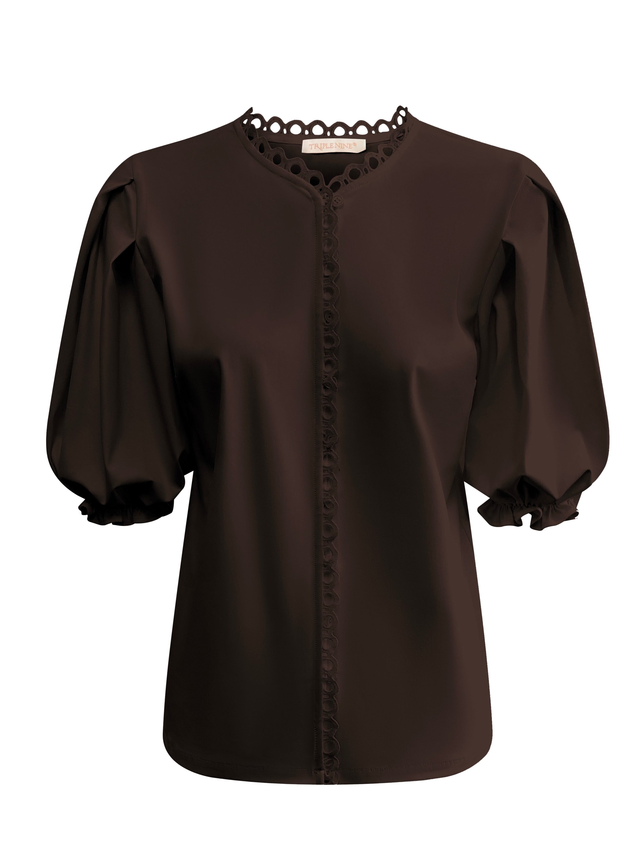 Triple Nine - Travel Blouse Juliette Donkerbruin - 5935 Blouse - Est Voilà