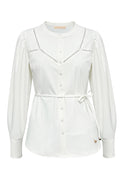 Travel Blouse Ajour Wit - 5925 Blouse - Est Voilà
