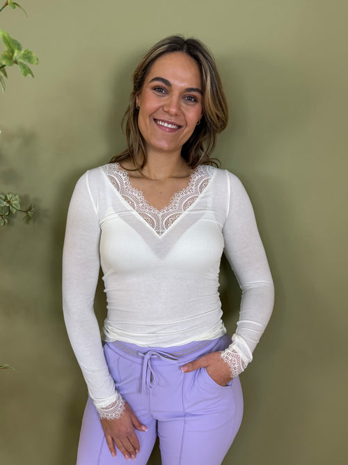 Cashmere Top Lou Lou Creme - 9003 Top - Est Voilà