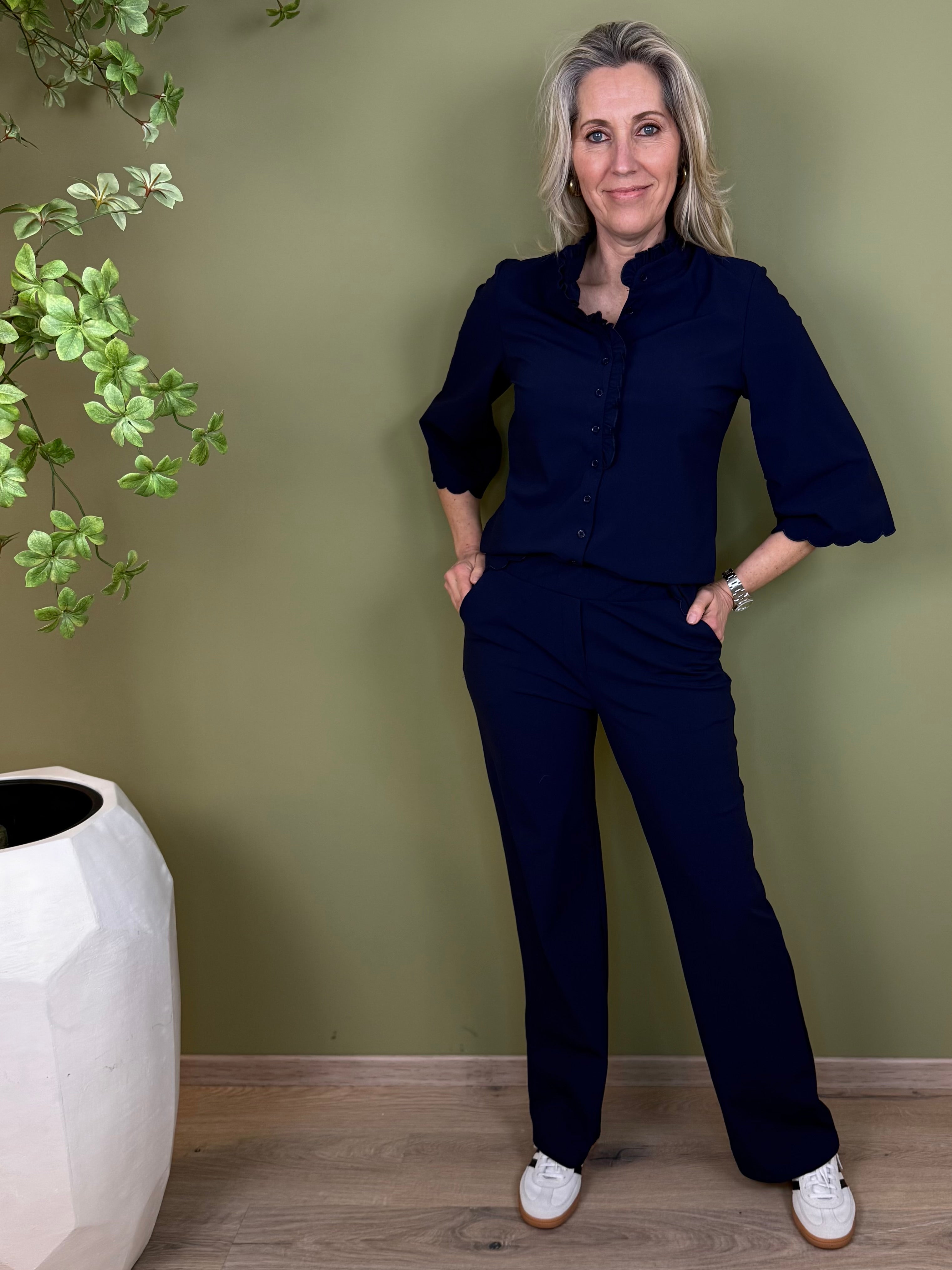 Triple Nine - Travel Blouse Chloé Navy - 5937 Blouse - Est Voilà