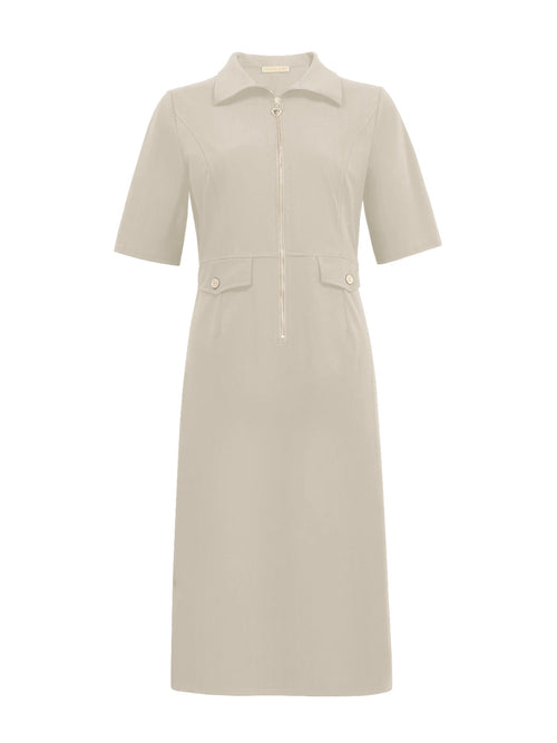 Triple Nine - Travel Jurk Celin Beige - 51808 Jurk - Est Voilà