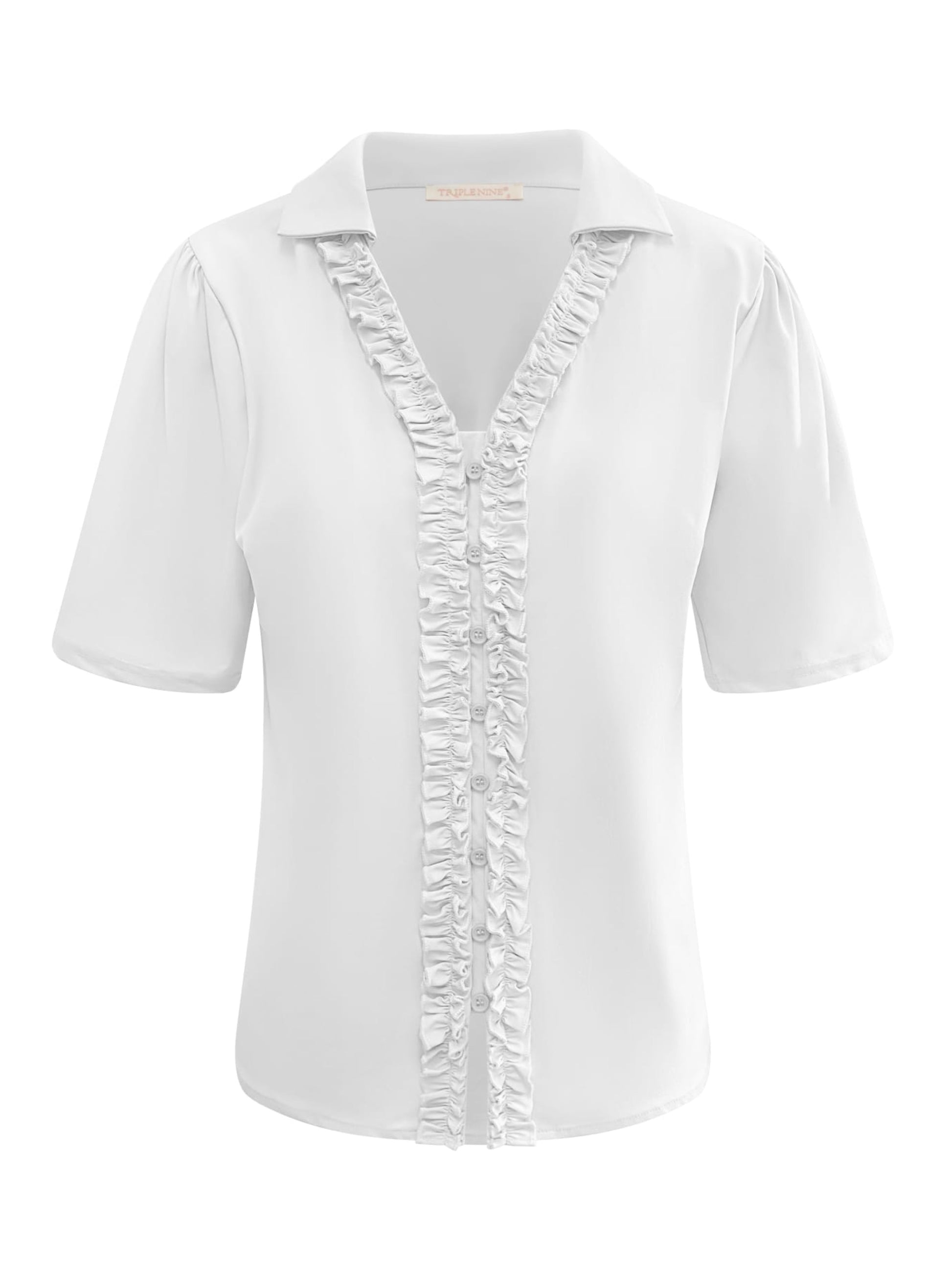 Triple Nine - Travel Blouse Camille Wit - 5931 Blouse - Est Voilà