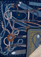 Est Voilà - Sjaal Blauw Brique Geel Sjaals - Est Voilà