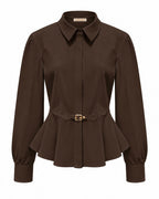 Triple Nine - Travel Blouse Simona Donkerbruin - 5950 Blouse - Est Voilà