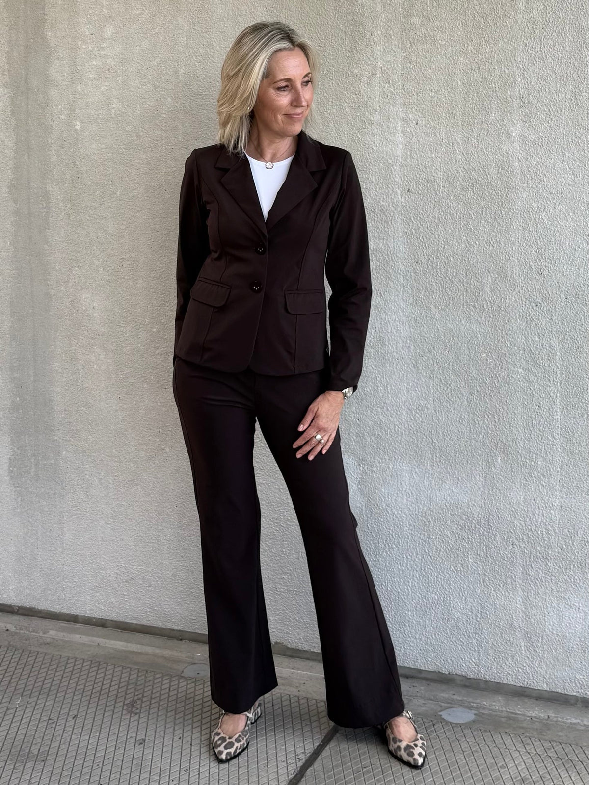 Triple Nine - Travel Broek Joy Donkerbruin - 3002 - Peet kleding