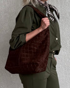 Est Voilà - Tas Croco Donkerbruin