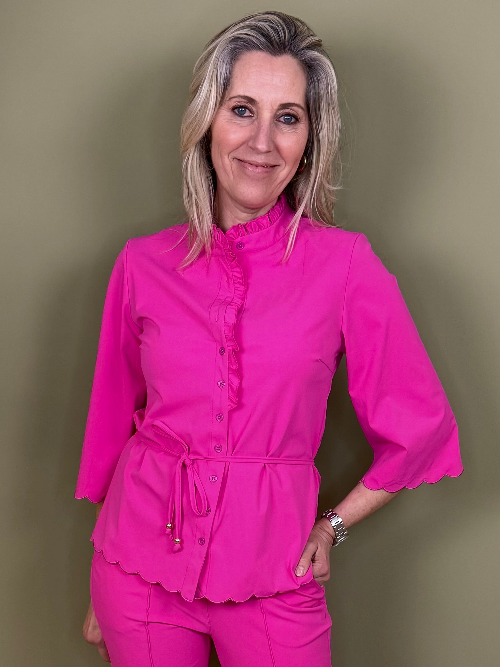 Triple Nine - Travel Blouse Chloé Fuchsia - 5937 Blouse - Est Voilà