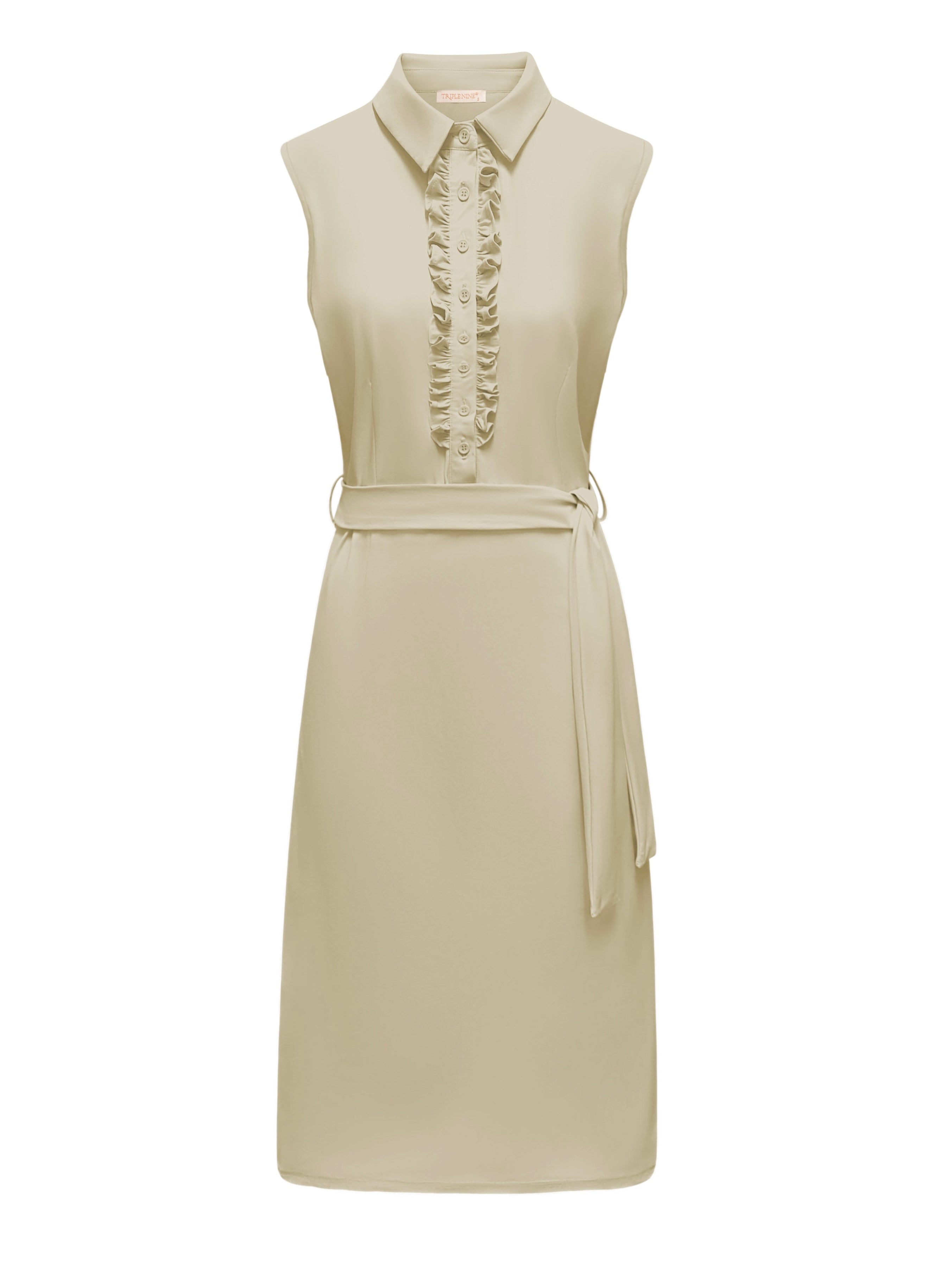 Triple Nine - Travel Jurk Elodie Beige - 51823 Jurk - Est Voilà