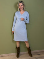 Triple Nine - Scuba Jurk Noor Lichtblauw - 61101 jurk - Est Voilà