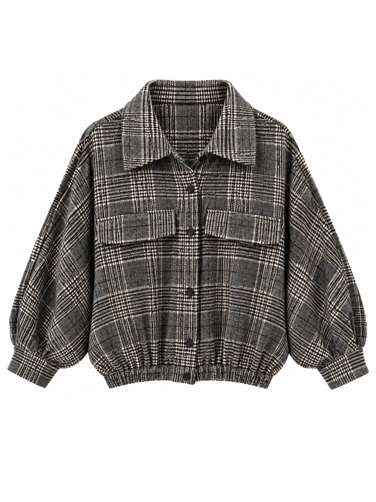 Blouson Bomber Ruit Zwart Blouse - Est Voilà