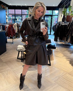 Bermuda Carol PU Donkerbruin - Peet kleding
