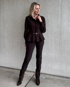 Triple Nine - Travel Blouse Simona Donkerbruin - 5950 - Peet kleding