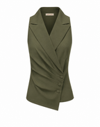 Triple Nine - Travel Gilet Maya Olijfgroen - 92417 Blazer - Est Voilà