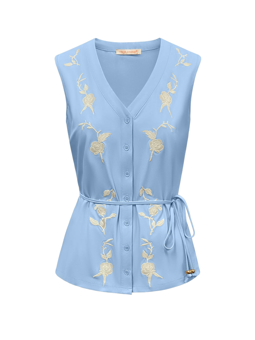 Triple Nine - Travel Blouse Isabelle Lichtblauw - 5938 Blouse - Est Voilà
