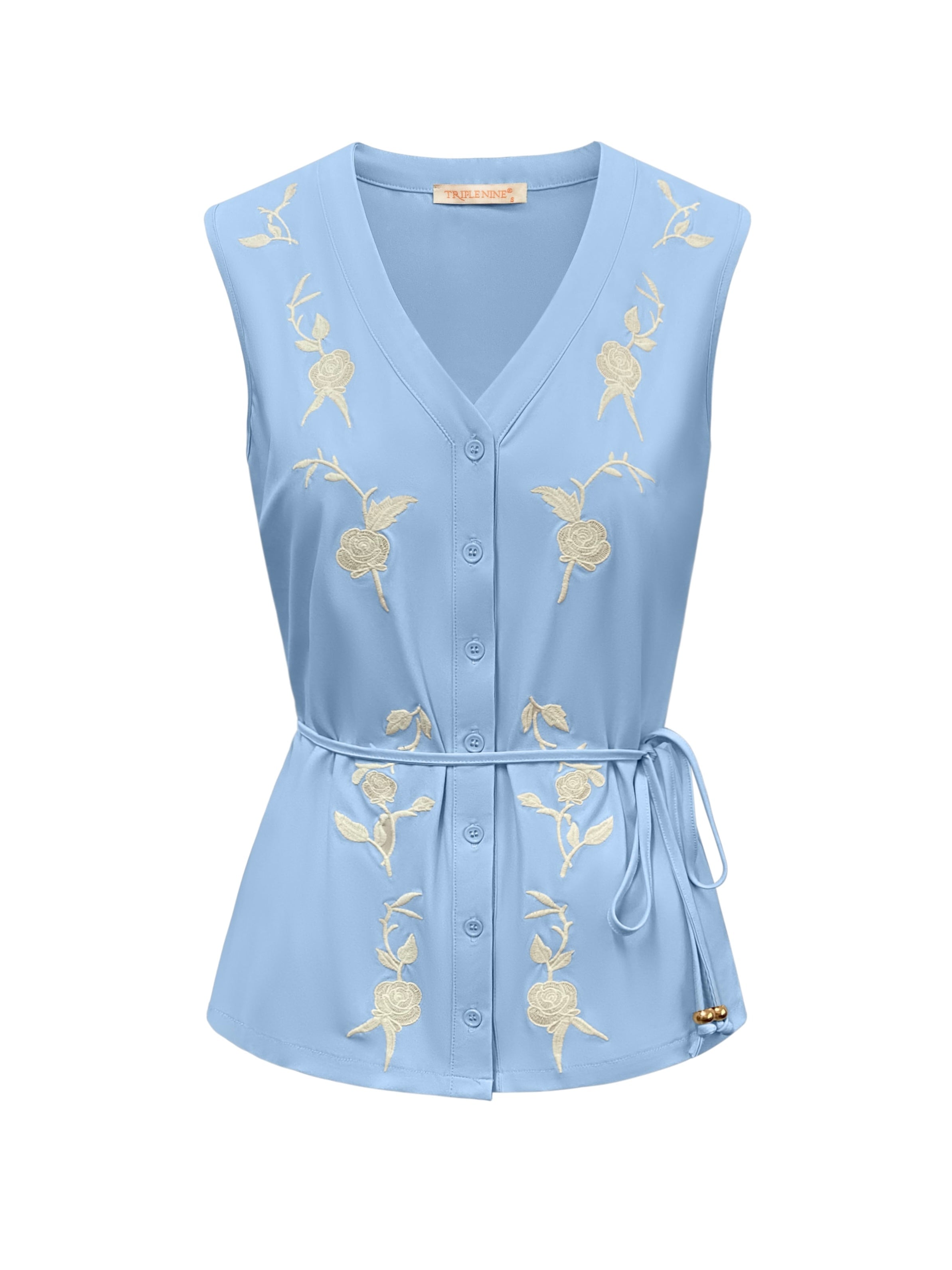 Triple Nine - Travel Blouse Isabelle Lichtblauw - 5938 Blouse - Est Voilà
