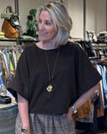 Top Merel Felted Donkerbruin - Peet kleding