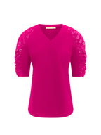 Triple Nine - Travel Top Ruth Fuchsia - 6949 top - Est Voilà