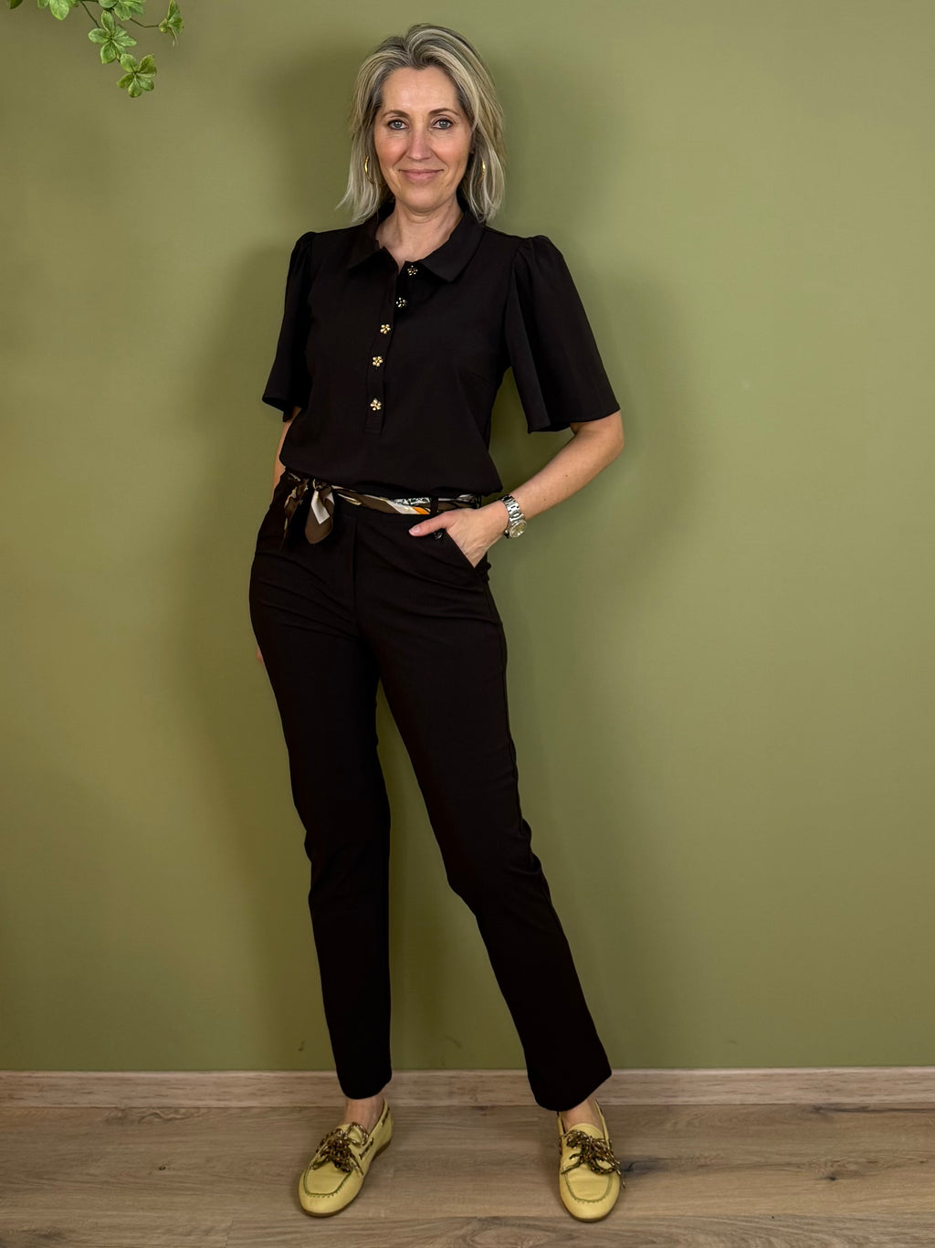 Triple Nine - Travel Top Melodie Donkerbruin - 6942 top - Est Voilà