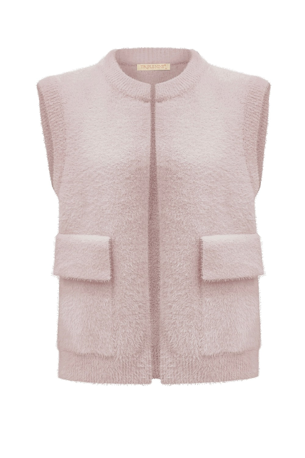 Fluffy Gilet Inky Lichtroze - 9001