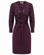 Triple Nine - Travel Jurk Lace Aubergine - 51842 Jurk - Est Voilà