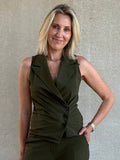 Triple Nine - Travel Gilet Maya Olijfgroen - 92417 Blazer - Est Voilà