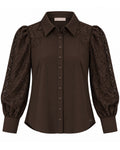 Triple Nine - Travel Blouse Milou Donkerbruin - 5954 Blouse - Est Voilà