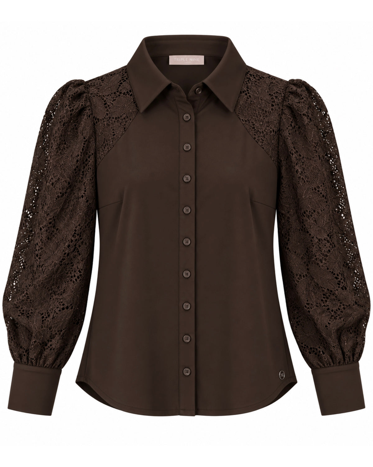 Triple Nine - Travel Blouse Milou Donkerbruin - 5954 Blouse - Est Voilà