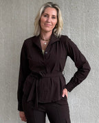 Triple Nine - Travel Blouse Charlot Donkerbruin - 5949 - Peet kleding