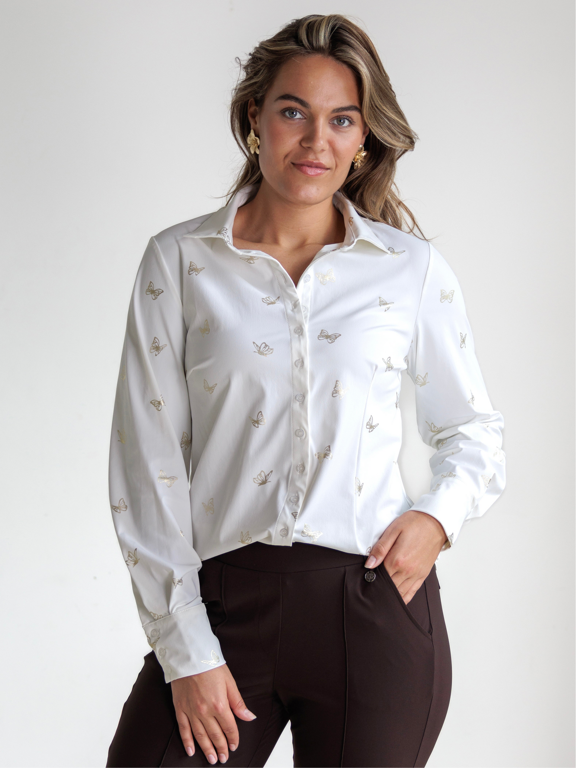 Travel Blouse Eveline Wit - 5927 - Est Voilà