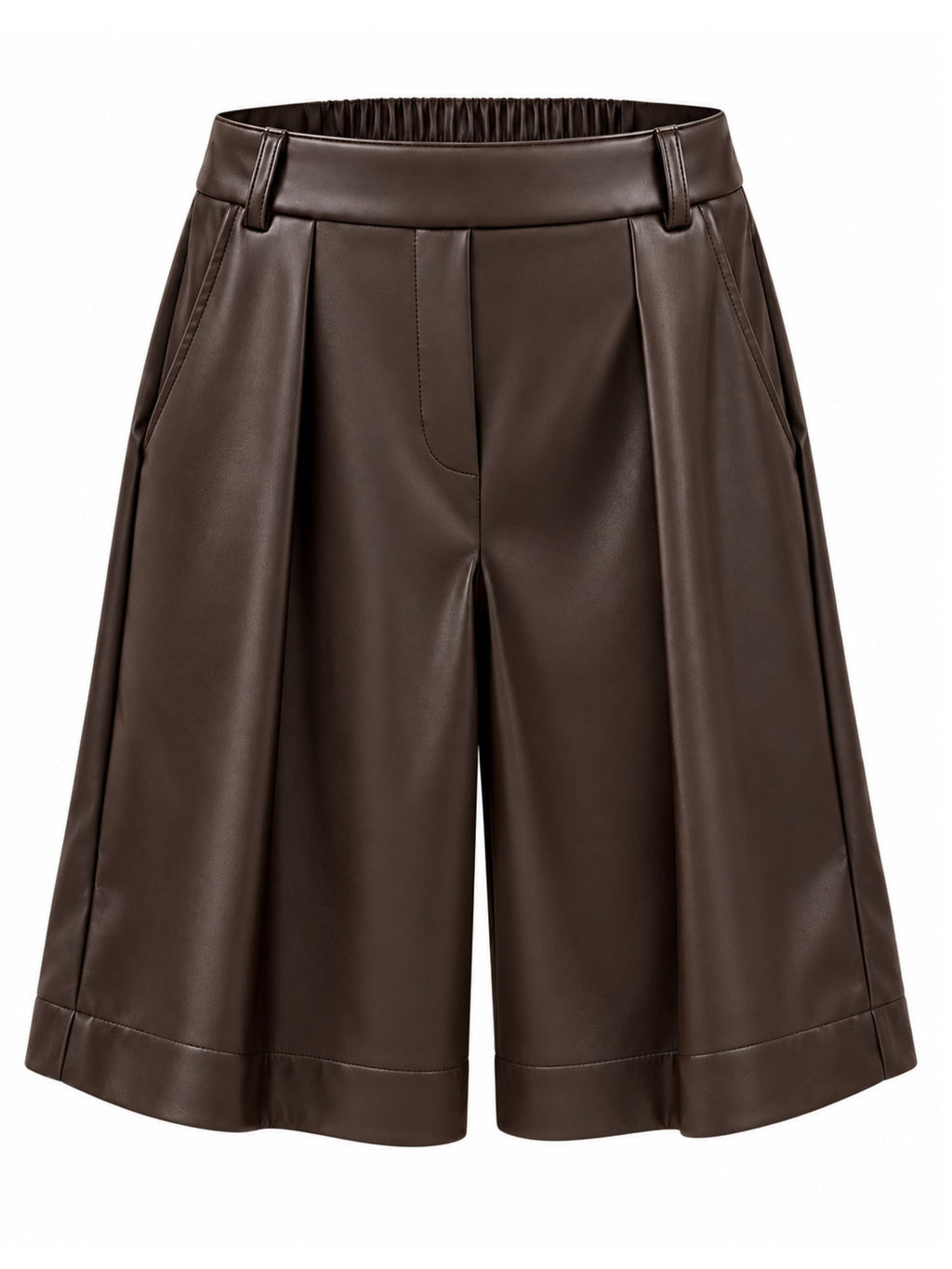 Bermuda Carol PU Donkerbruin - Peet kleding