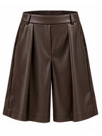 Bermuda Carol PU Donkerbruin - Peet kleding