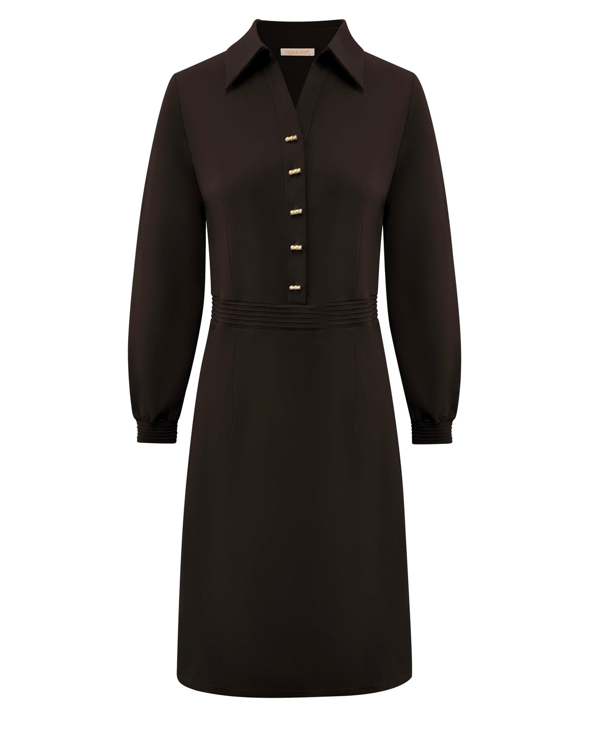 Triple Nine - Travel Jurk Marin Donkerbruin - 51839 Jurk - Est Voilà