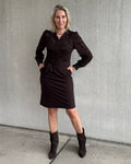 Triple Nine - Travel Jurk Lace Donkerbruin - 51842 Jurk - Est Voilà
