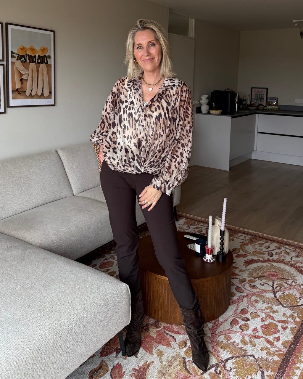 Blouse Dani Luipaard Dessin - Peet kleding