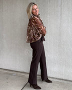 Est Voilà - Blouse Chiffon Bruin Zand