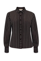 Travel Blouse Chalke Donkerbruin - 5921 Blouse - Est Voilà