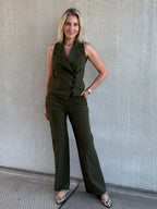 Triple Nine - Travel Gilet Maya Olijfgroen - 92417 Blazer - Est Voilà